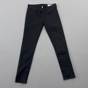 RAG & BONE‎ Jeans Women Size 26 Capri Black Dark Wash Denim Pants 28x26 Stretch